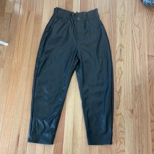Zara faux leather trouser size 8